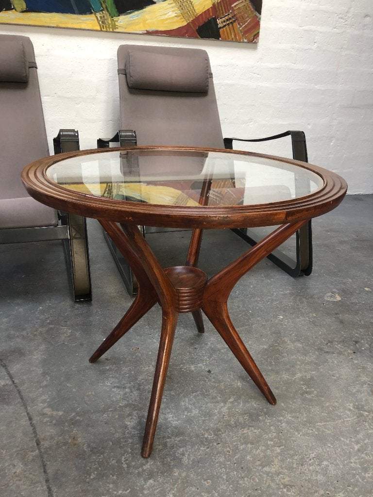 Buffa Brugnoli Tafel tafeltje italiaans design retro vintage, Ophalen, Gebruikt, Overige houtsoorten