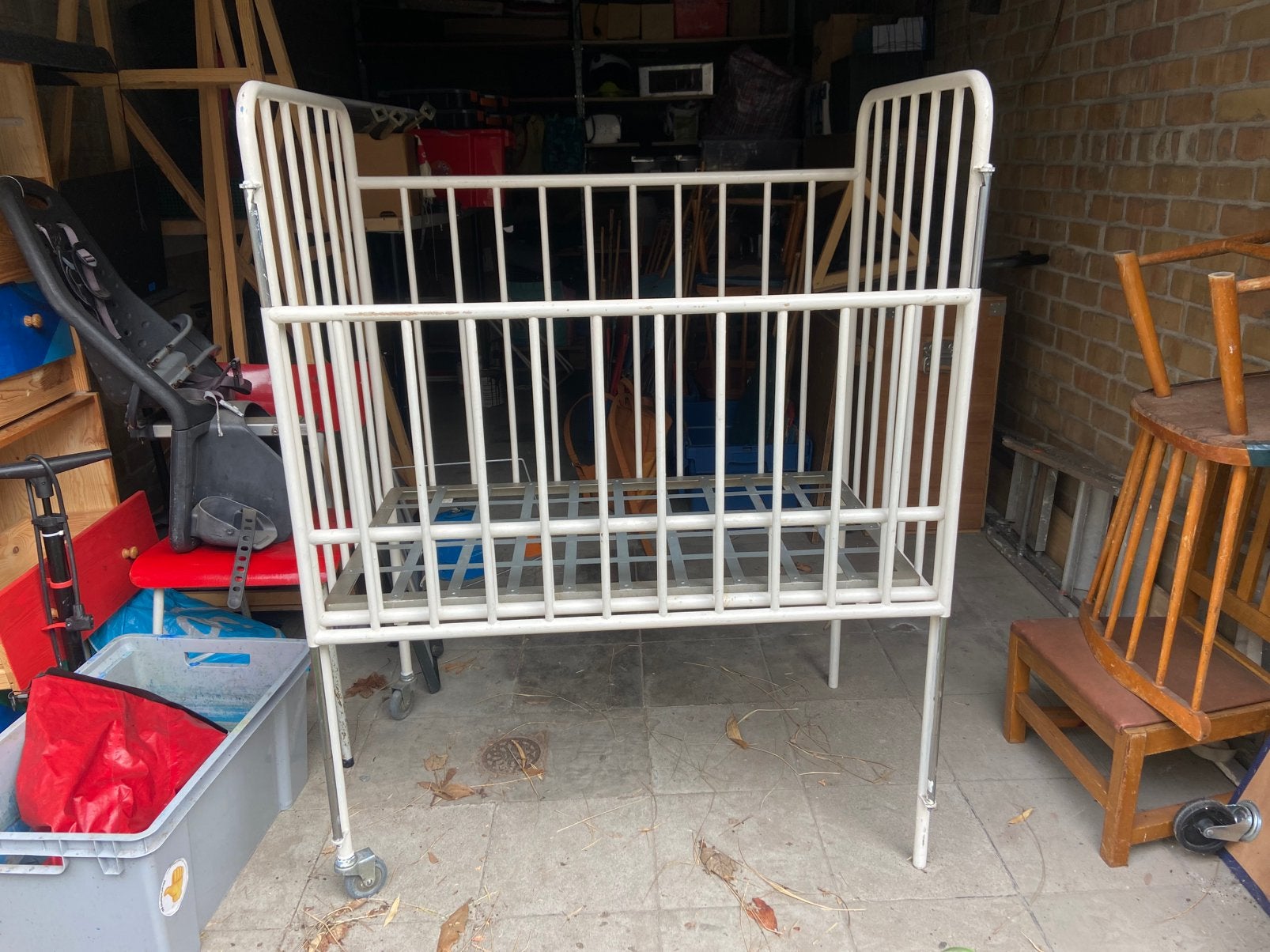 Retro kinderbedje, Ophalen, Gebruikt, Minder dan 140 cm, Matras