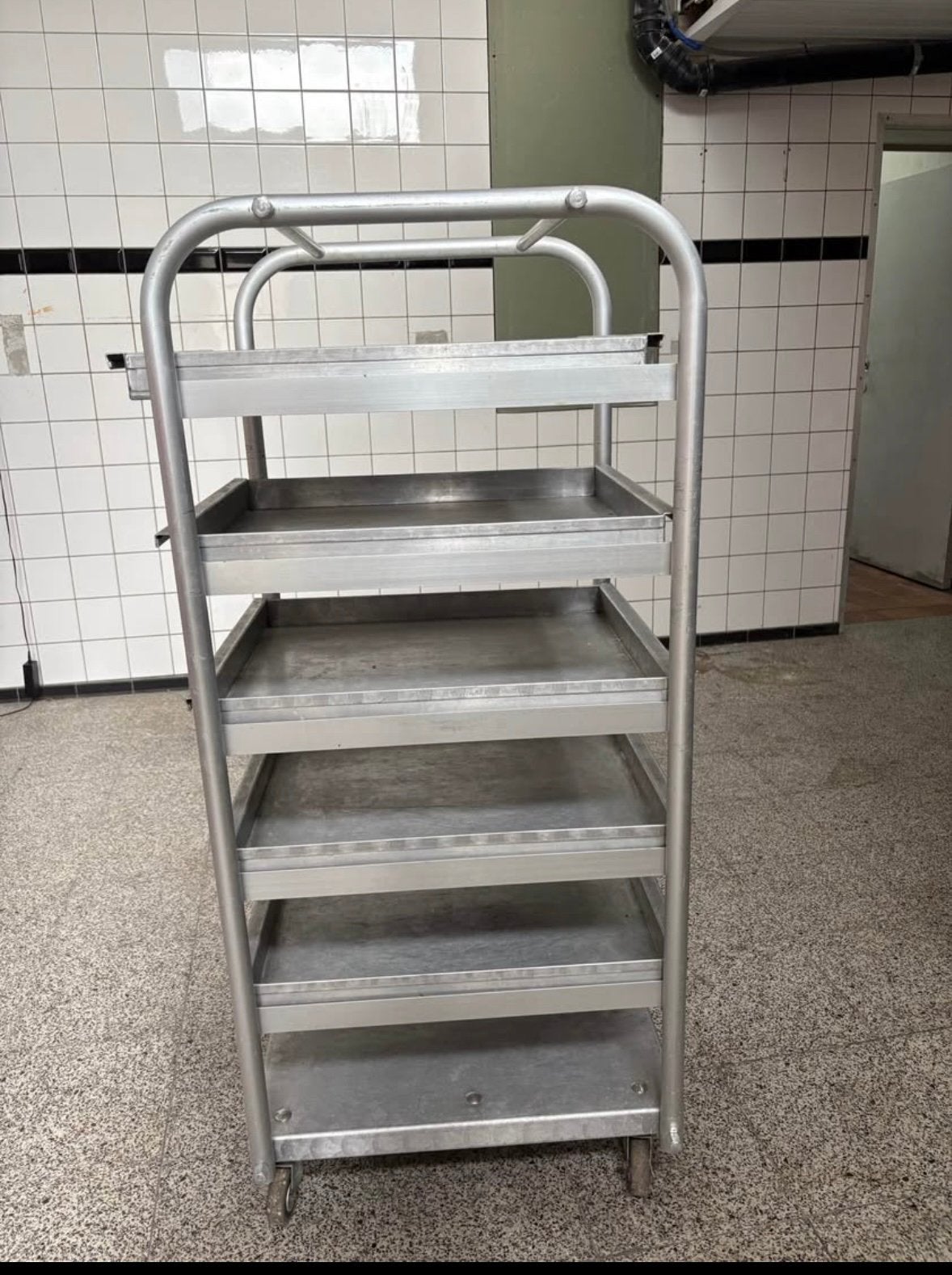 Aluminium bakkerijwagen-Chariot boulangerie en aluminium, Enlèvement, Utilisé, Boulangerie et Boucherie