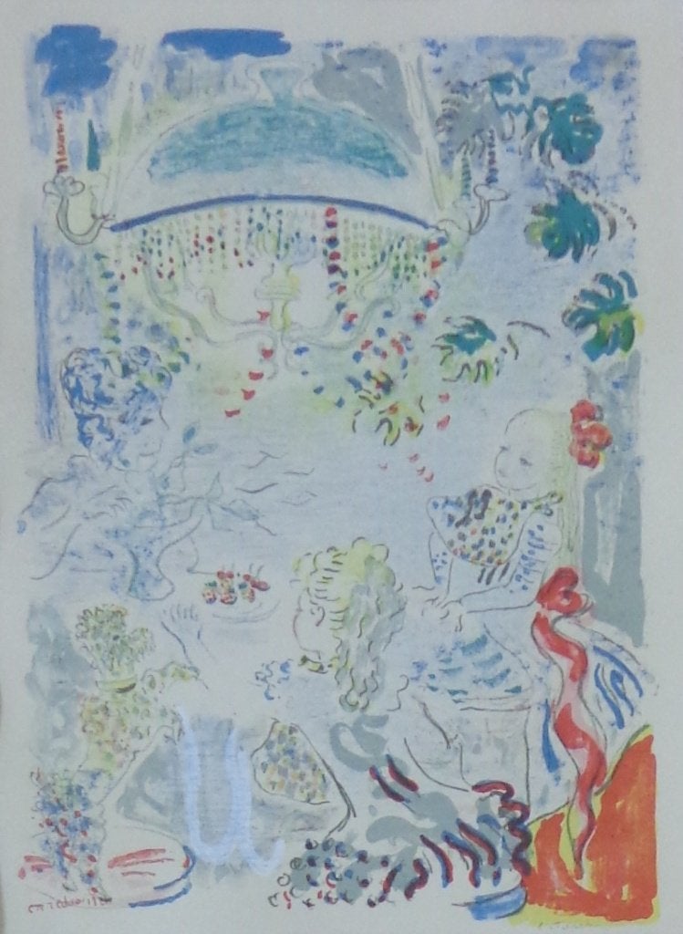 CONSTANTIN TERECHKOVITCH / AU TABLE / LITHO / 66x49cm KADER, Antiquités & Art, Art | Lithographies & Sérigraphies, Numéroté, Enlèvement ou Envoi