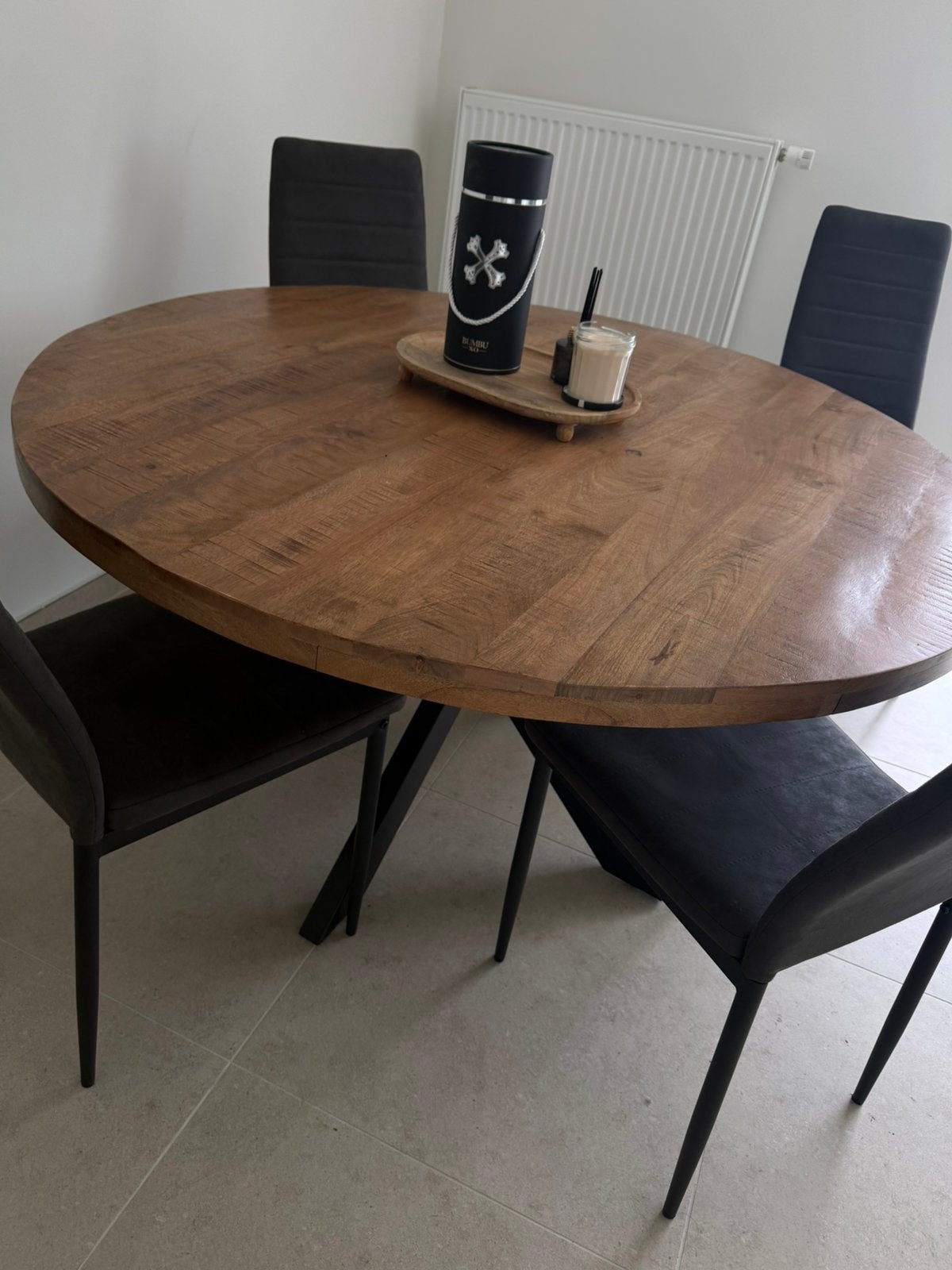 Houten massief tafel, Ophalen of Verzenden, Zo goed als nieuw