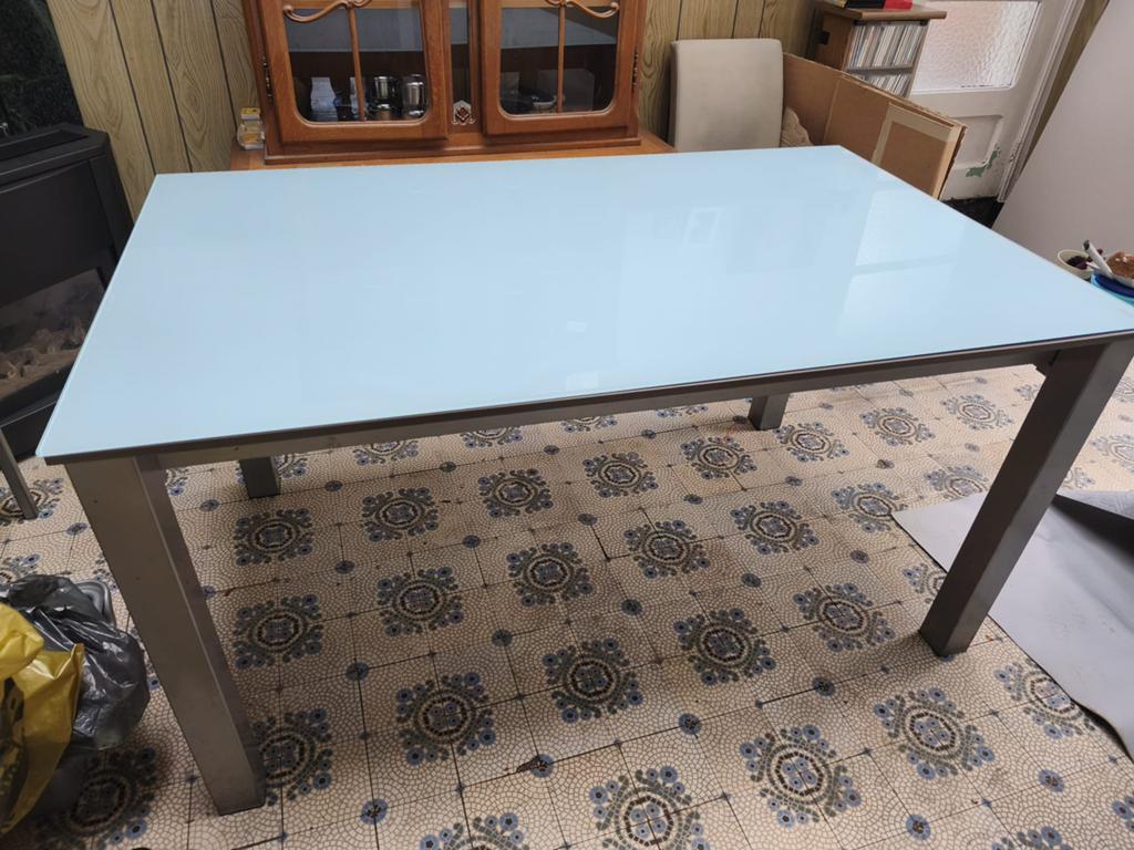 Uittrekbare tafel te koop, Enlèvement, Comme neuf, Verre