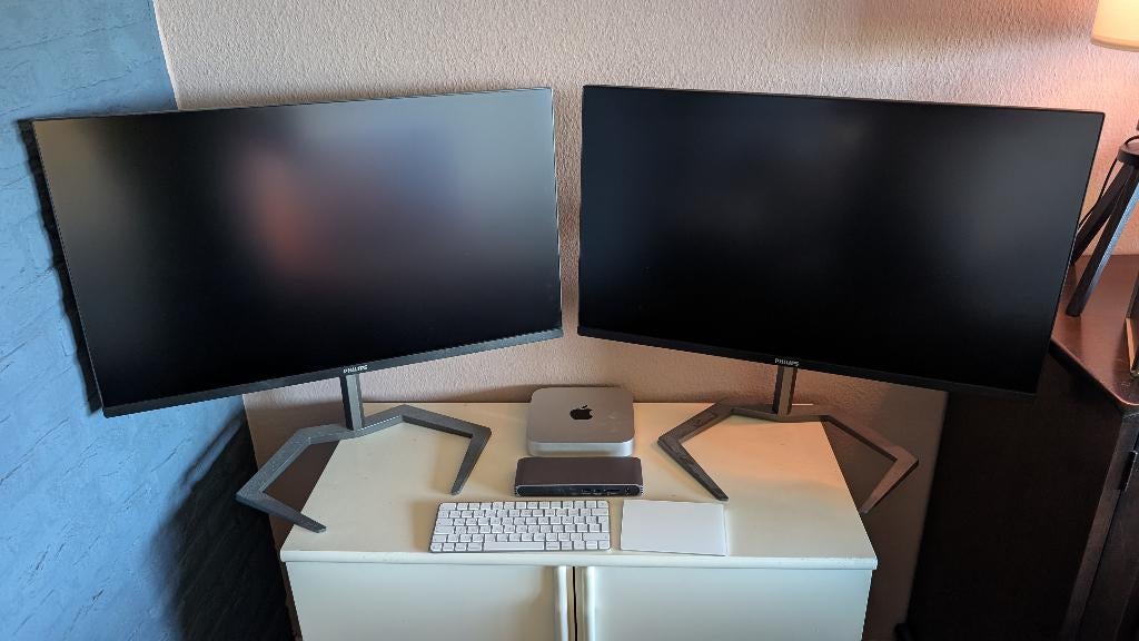 Apple Mac Mini M2 512 Go avec écrans 32 pouces Caldigit, Informatique & Logiciels, Apple Desktops, Comme neuf, Mac Mini, SSD, 3 à 4 Ghz