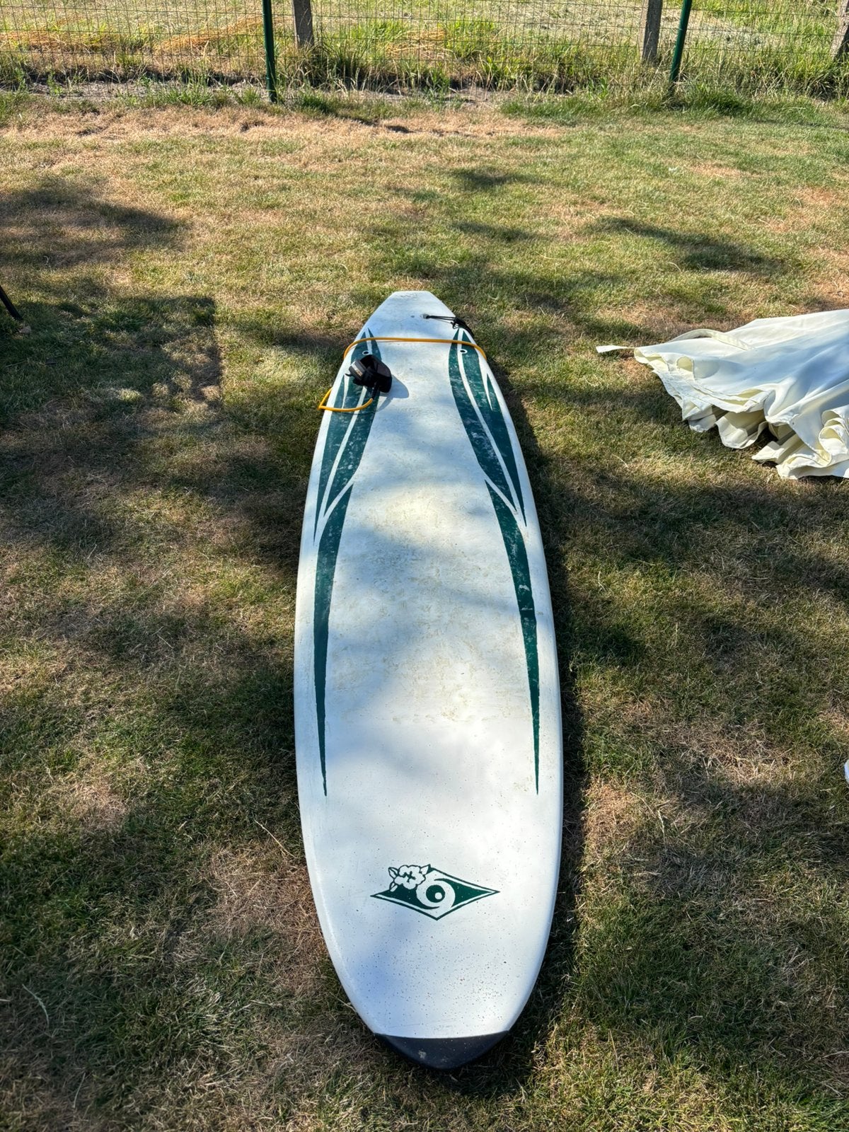 Surfplank met hoes en leash, Sports nautiques & Bateaux, Planche à voile sur vague, Enlèvement, Utilisé