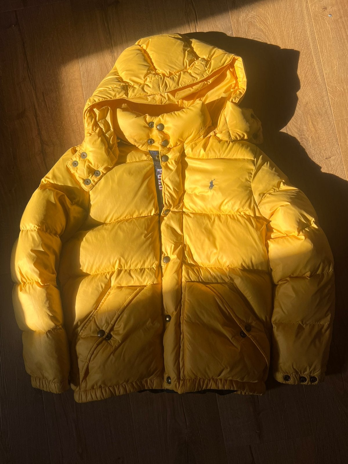 Ralph Lauren puffer jas geel XS, Ophalen of Verzenden, Zo goed als nieuw, Geel