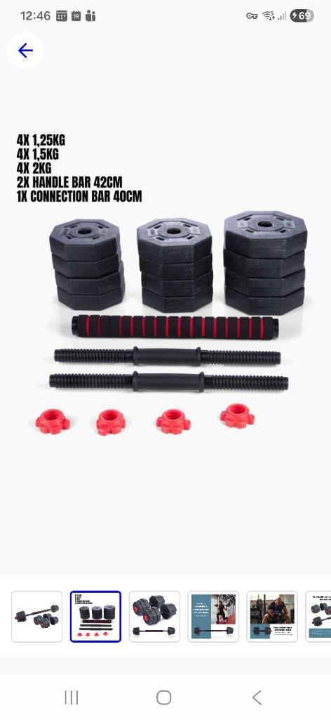 Dumbells, Enlèvement, Comme neuf, Bras, Barre d'haltères