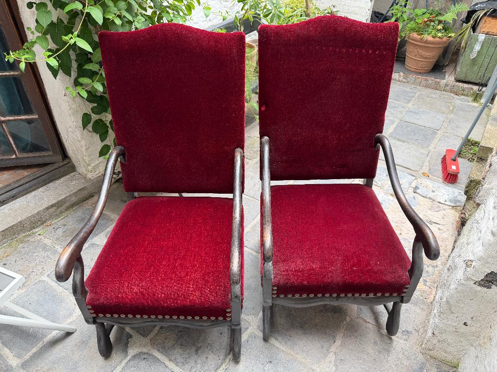 Twee rode stoelen, Antiek en Kunst, Ophalen