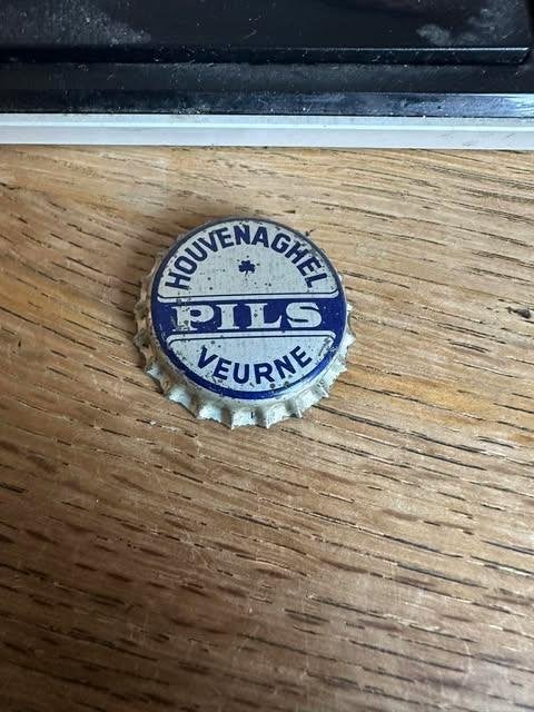 kroonkurk Houvenaghel pils Veurne, Verzamelen, Biermerken, Ophalen of Verzenden, Zo goed als nieuw, Overige typen, Overige merken