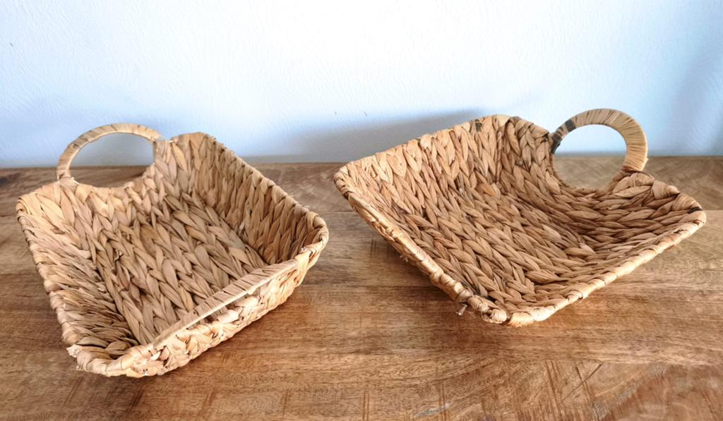 Set van 2 gevlochten manden, Huis en Inrichting, Woonaccessoires | Schalen en Manden, Ophalen