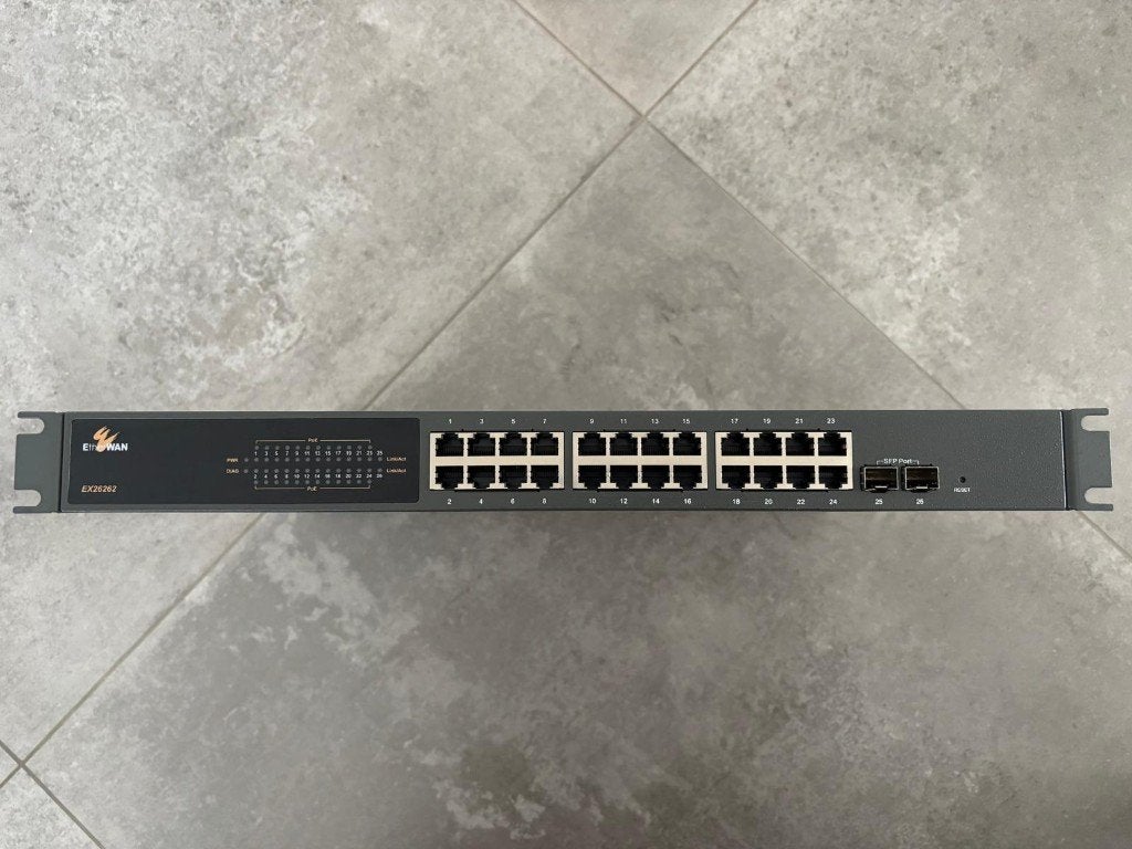 EtherWAN EX26262 – Switch Gigabit PoE+ manageable 24 ports, Enlèvement