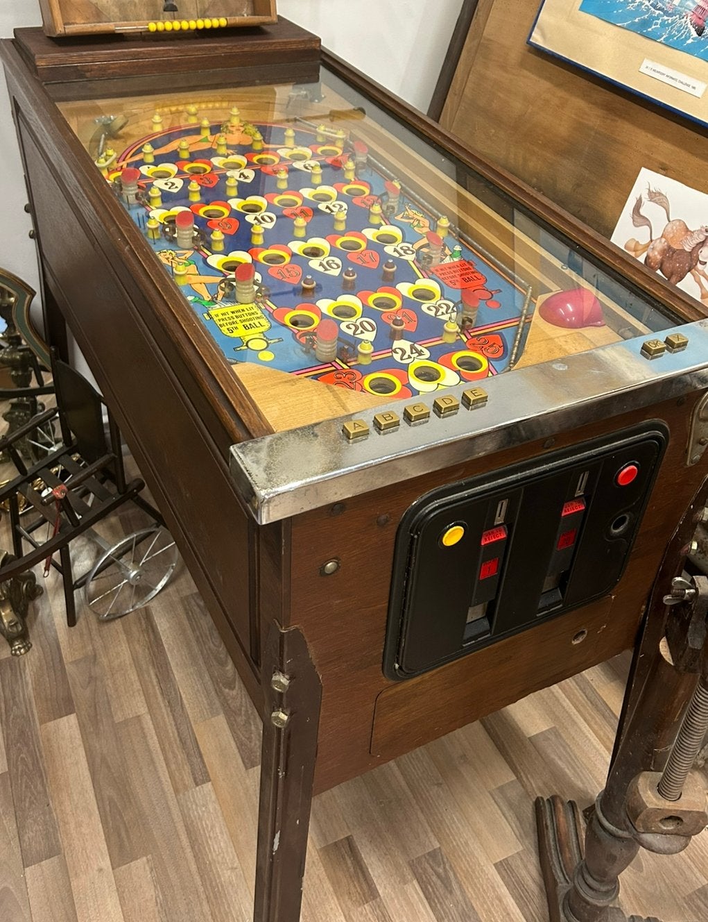Partie inferieur ancien bingo, Verzamelen, Ophalen, Mechanisch, Onderdeel of Defecte kast, Overige merken