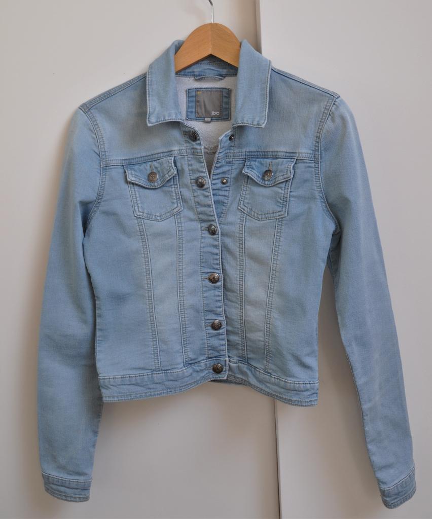 F65. Veste en jeans clair JBC – Taille 170‑176. Fille 17 ans, Kinderen en Baby's, Kinderkleding | Maat 170, Gebruikt, Meisje, Trui of Vest