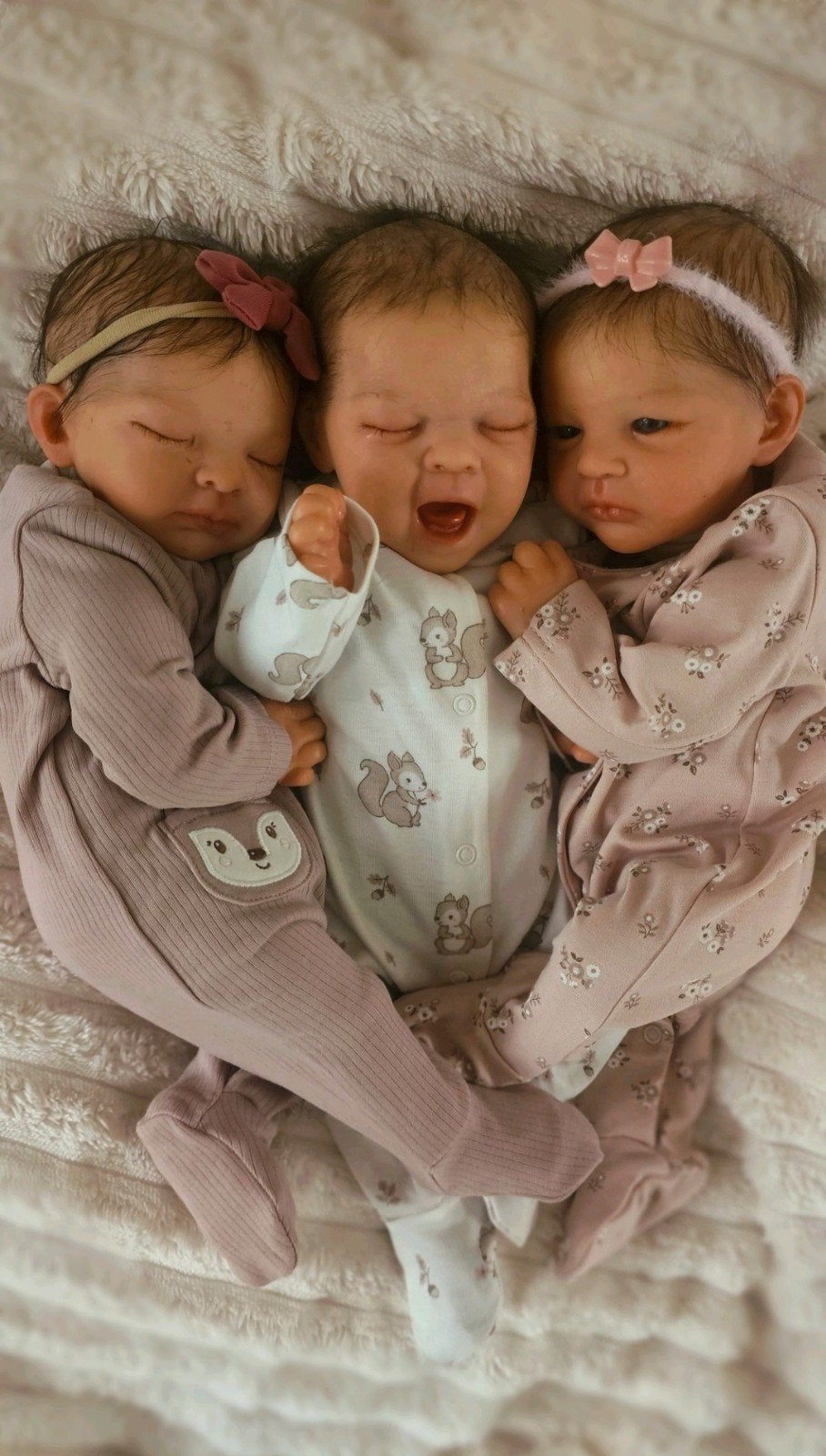 Reborn baby 3ling Nagi, Aoi en Ren, Verzamelen, Ophalen of Verzenden, Nieuw, Babypop, Levensecht of Reborn