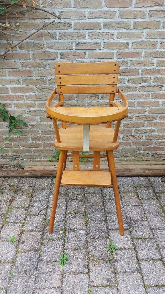 Vintage houten kinderstoel, Antiek en Kunst, Curiosa en Brocante, Ophalen