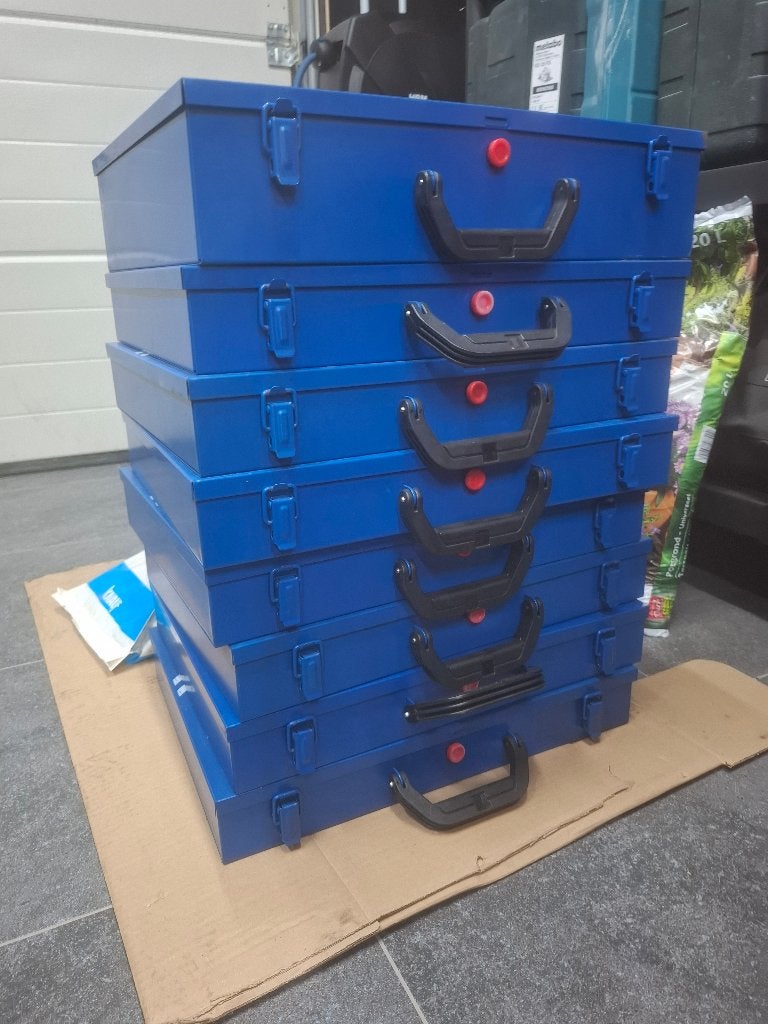 Allit europlus metalen opbergkoffer, Doe-het-zelf en Bouw, Kratten en Dozen, Ophalen, Gebruikt, Minder dan 50 cm, Minder dan 40 cm