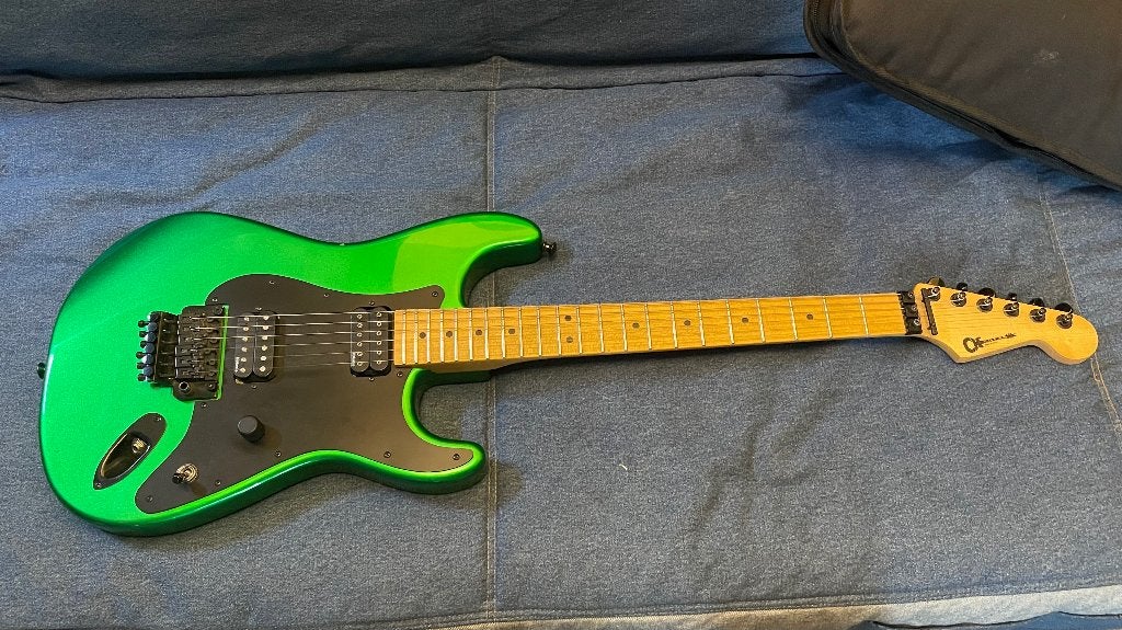 Charvel So Cal USA 2008 Slime Green, Enlèvement ou Envoi, Utilisé, Électrique