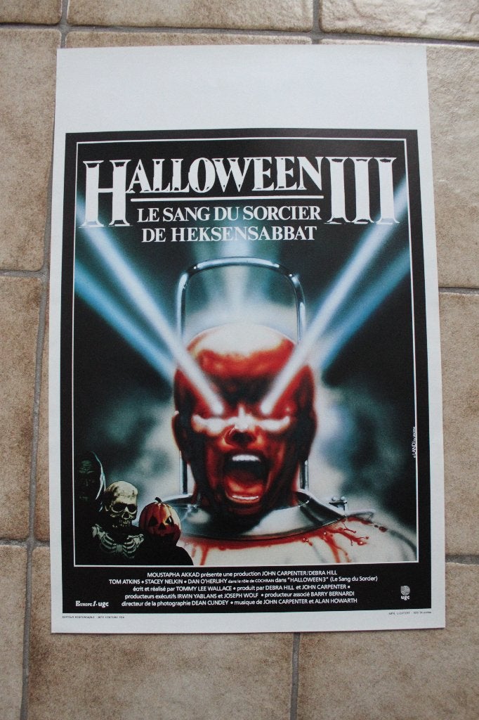 filmaffiche Halloween 3 1982 filmposter, Collections, Enlèvement ou Envoi, Rectangulaire vertical, A1 jusqu'à A3, Comme neuf