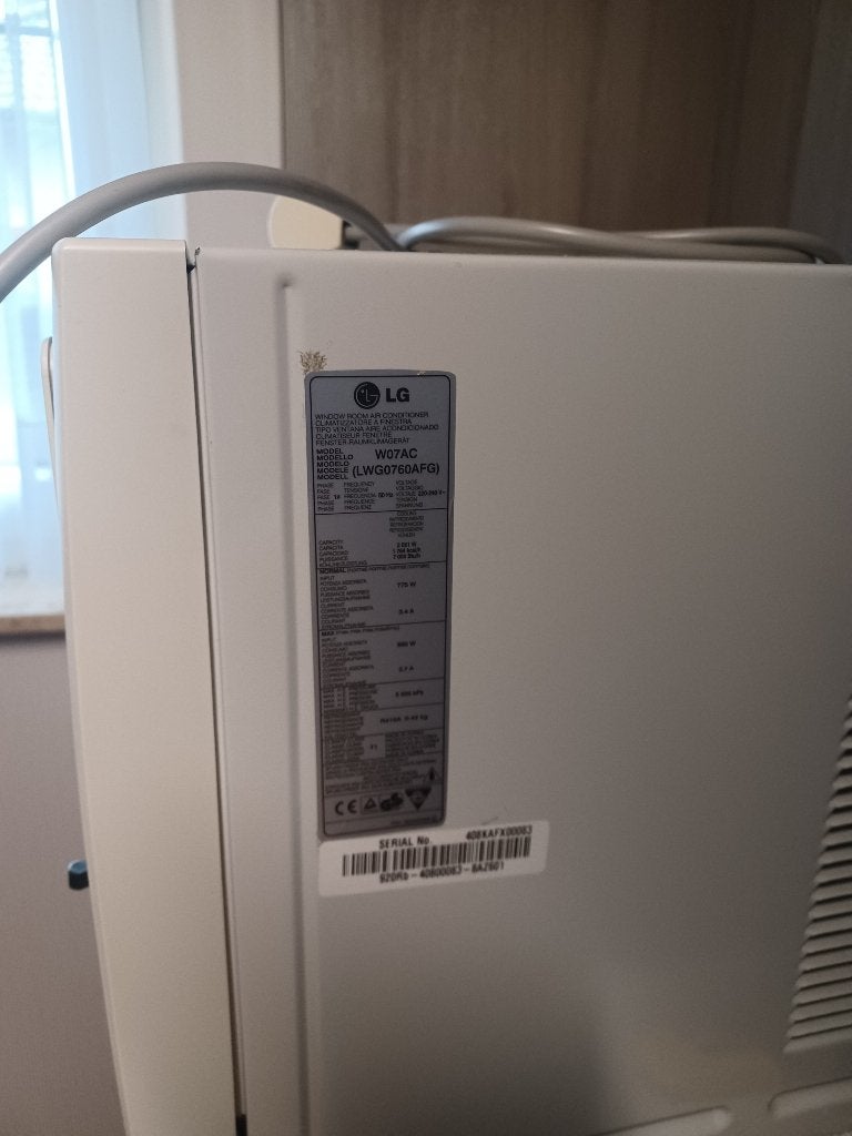 inbouwairco merk LG, Elektronische apparatuur, Ophalen, Gebruikt, Minder dan 60 m³, 3 snelheden of meer
