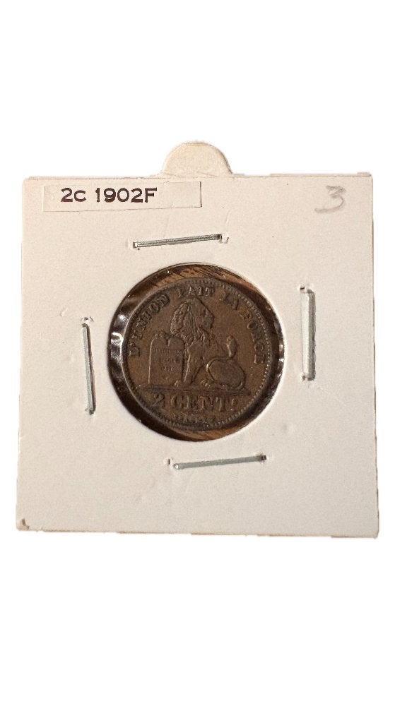 LEOPOLD II : 2 centimes 1902F (1), Enlèvement ou Envoi