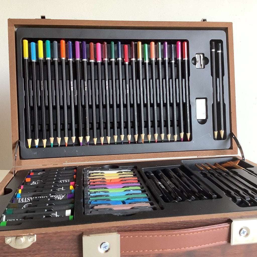 Étui à dessin en bois pour artiste créatif - cours de dessin, Enlèvement ou Envoi, Comme neuf, Autres types