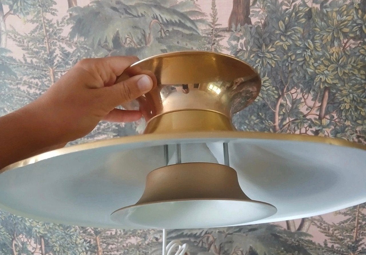 Deense vintage Scandinavische lamp, Huis en Inrichting, Ophalen of Verzenden