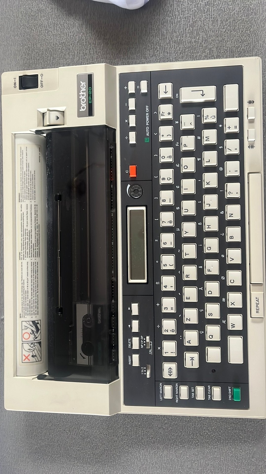 Brother EP-20 schrijfmachine, Computers en Software, Ophalen of Verzenden