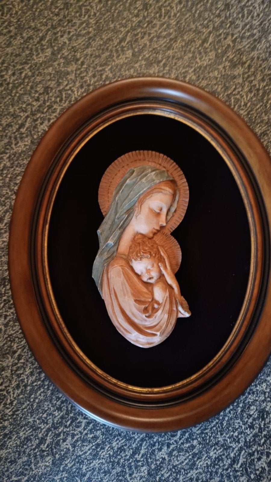 ovale madonna met kind, Antiek en Kunst, Ophalen