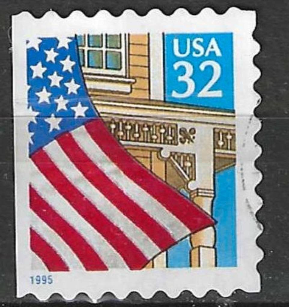 États-Unis 1997 - Yvert 2578 L - Drapeau sur le porche (ST), Envoi, Affranchi