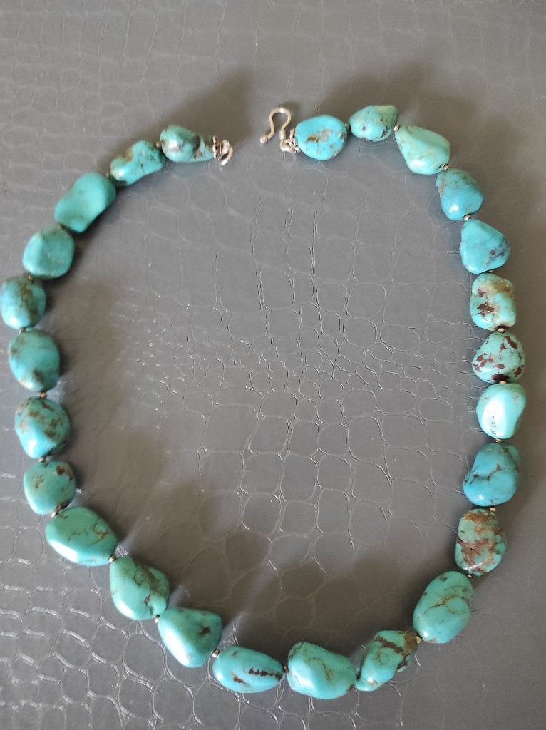 Collier turquoise, Enlèvement ou Envoi, Utilisé, Bleu