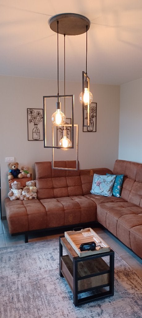 luchter te koop, Huis en Inrichting, Lampen | Kroonluchters, Ophalen, Zo goed als nieuw, E27 (groot)