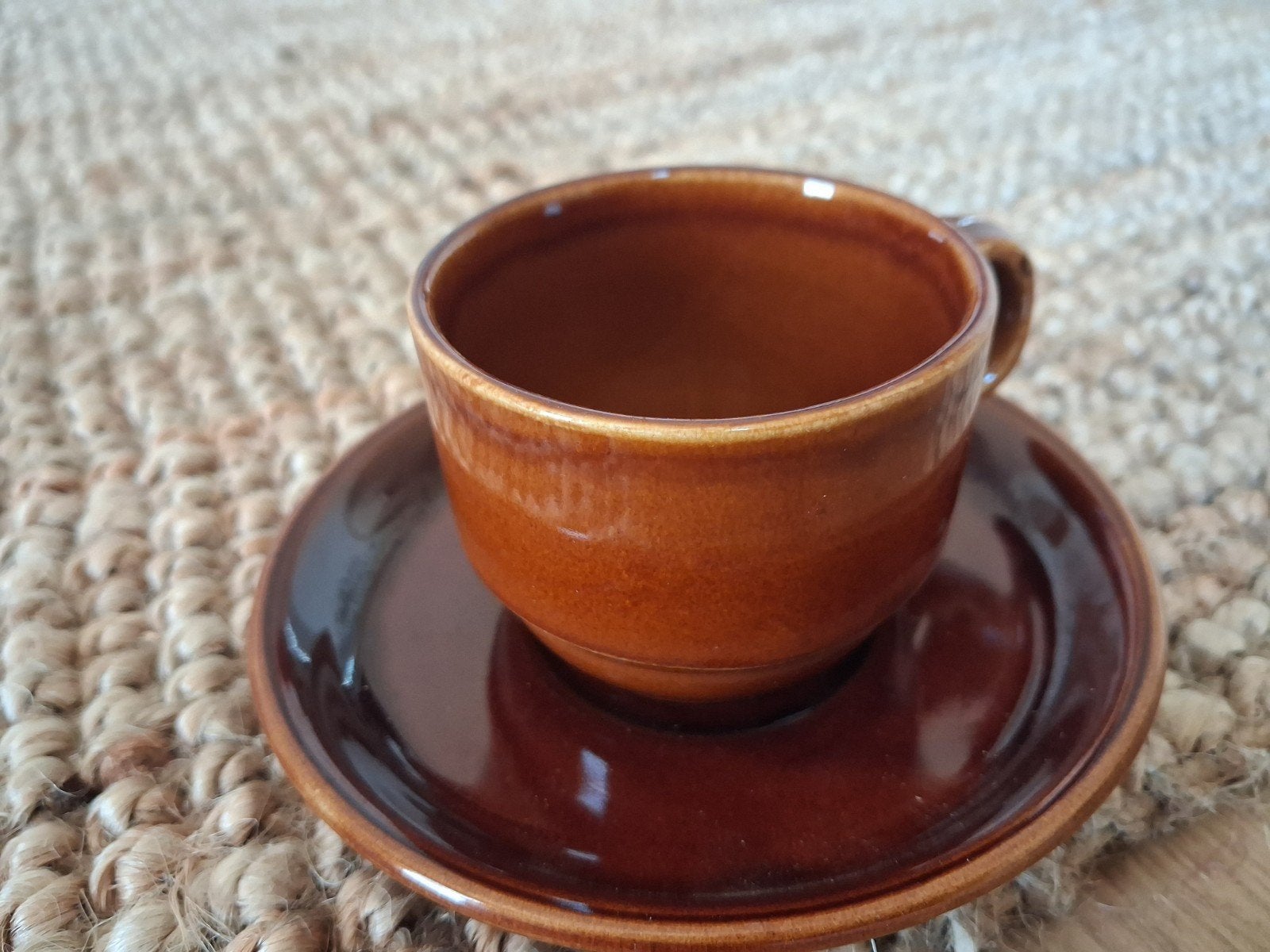 🇬🇧Vintage Fina England Espresso Kopjes & Schoteltjes, Ophalen of Verzenden