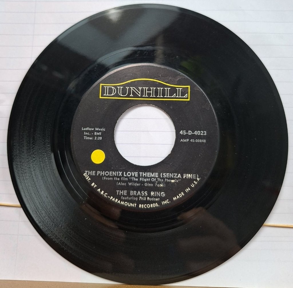 Popcorn Groove/The Brass Ring - Het Phoenix Love-thema, Gebruikt, Originele persing, 7 inch, Ophalen of Verzenden