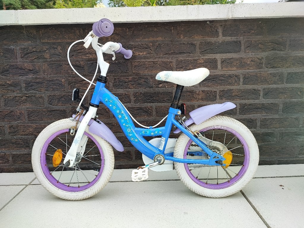 Vélo enfant Reine des Neiges, Enlèvement, Utilisé, Frein à tambour, Moins de 16 pouces