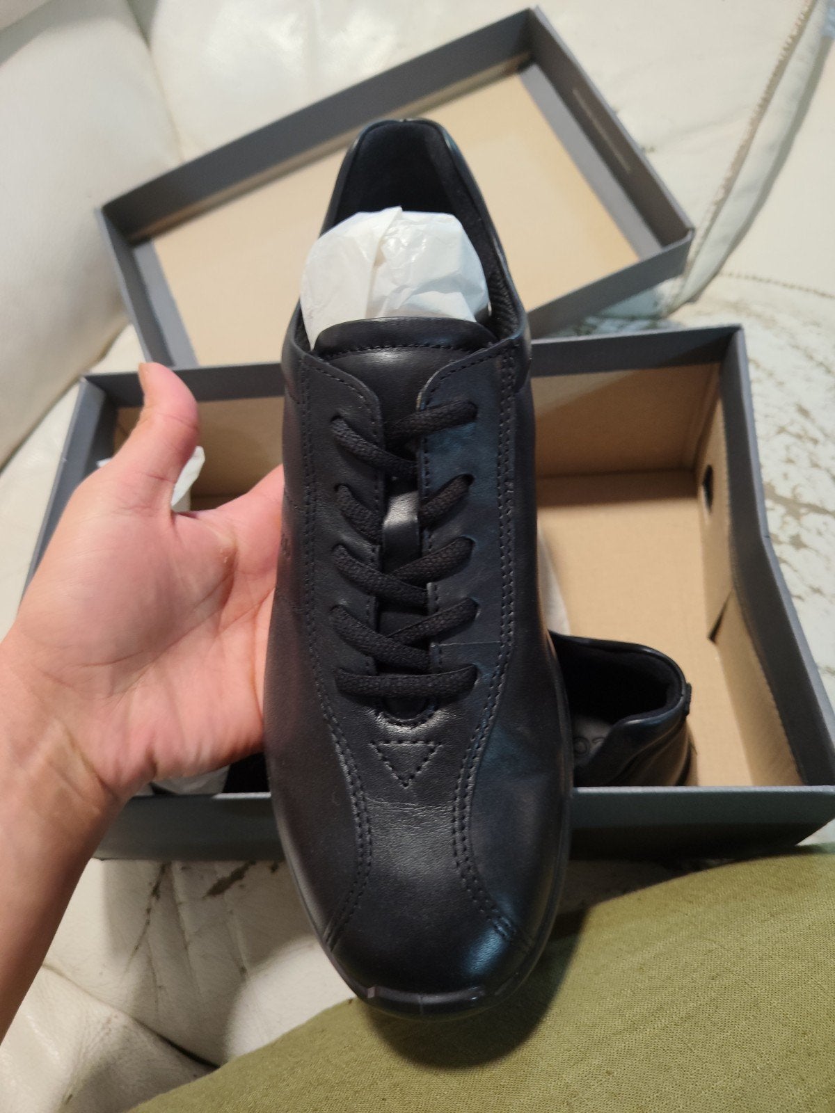 Baskets en cuir noir ECCO Aquet – Pointure 39 – État impecca, Vêtements | Hommes, Chaussures, Enlèvement, Noir, Baskets