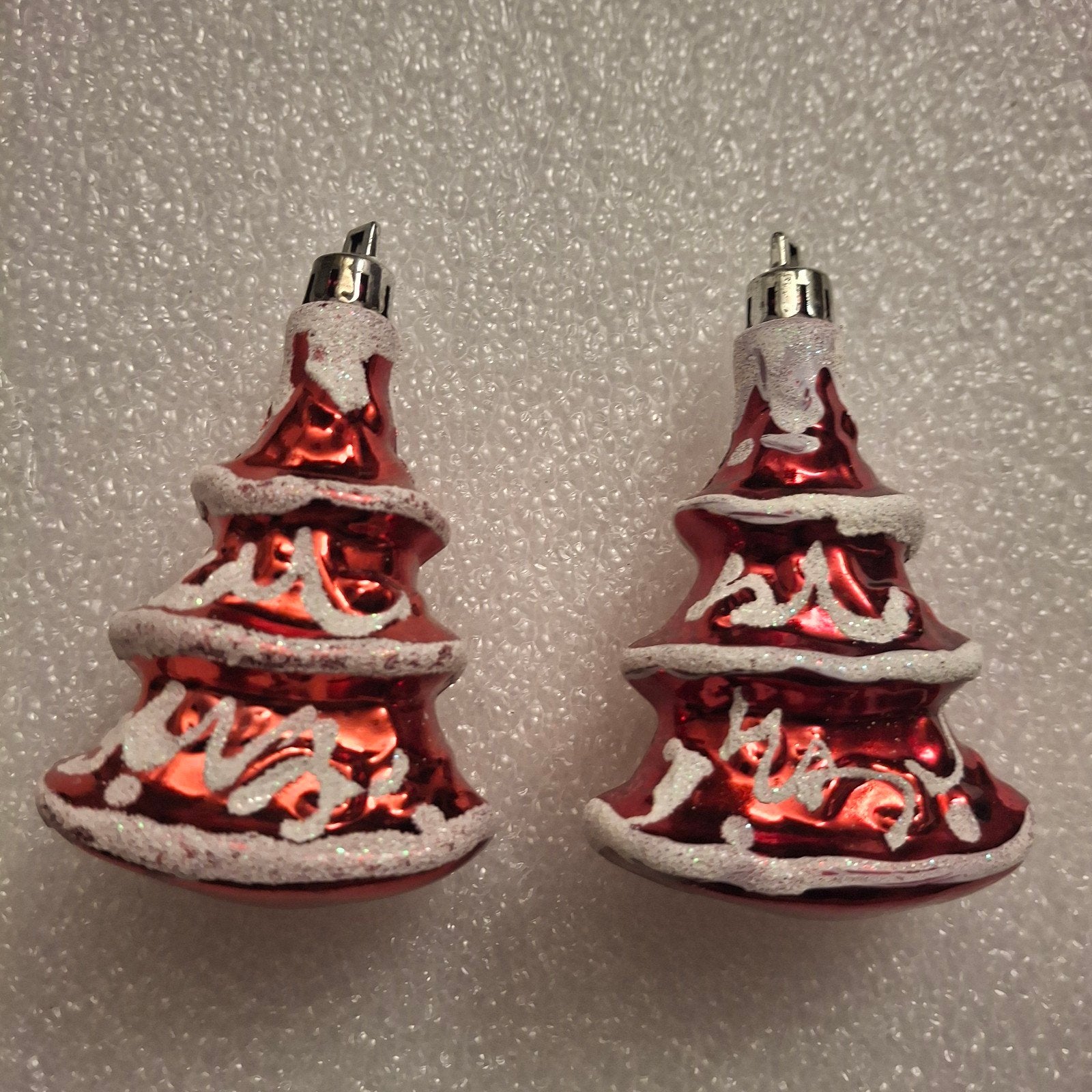 lot de deux sapins noel suspendre verre, Enlèvement ou Envoi