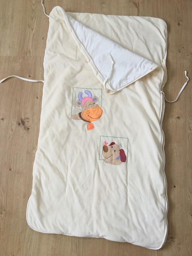 NATTOU, mooie en zachte slaapzak ca. 117 cm, Ophalen of Verzenden, Zo goed als nieuw, 100 cm of meer, Slaapzak