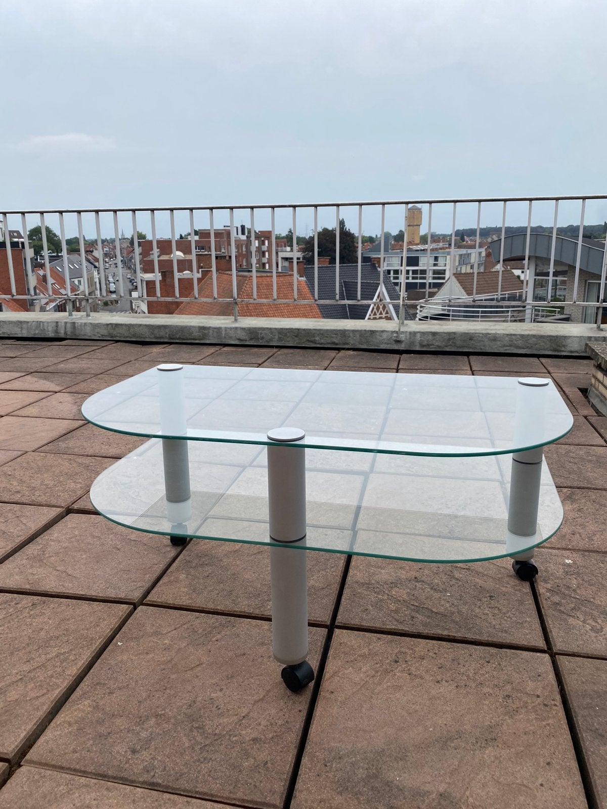 Glazen salontafel GRATIS OP TE HALEN!, Huis en Inrichting, Tafels | Salontafels, Ophalen, Gebruikt