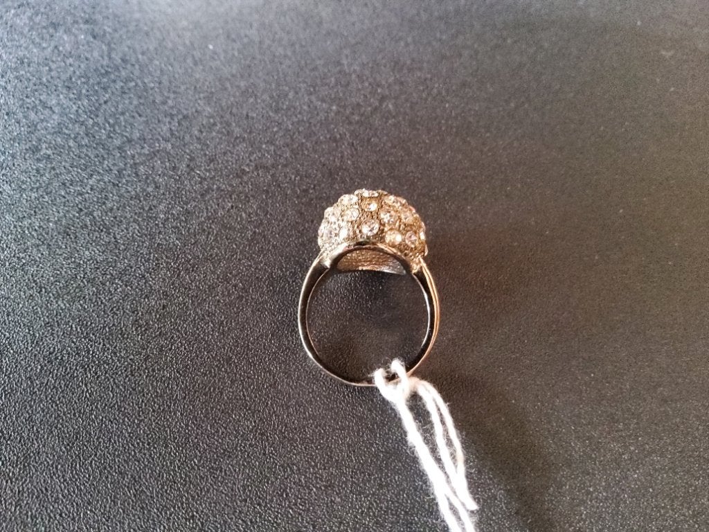 Bague sphérique, anneau en forme de dôme, bague à cocktail, Bijoux, Sacs & Beauté, Enlèvement ou Envoi, Or, Bague