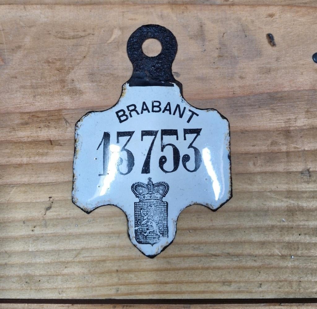 Fietsplaatje 1901 Brabant, Verzamelen, Ophalen of Verzenden, Zo goed als nieuw