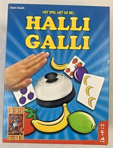 Halli Galli Le jeu avec la cloche 999 Games Reaction Game, Hobby & Loisirs créatifs, 1 ou 2 joueurs, Envoi, Comme neuf, Amigo