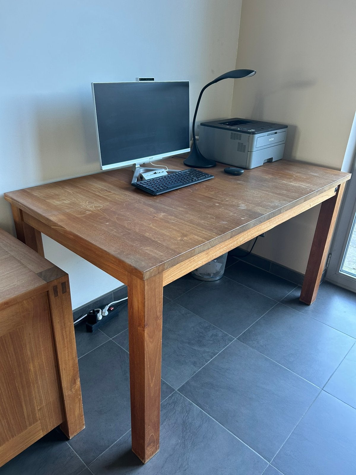 Tafel in teak (perfecte staat), Ophalen, Zo goed als nieuw