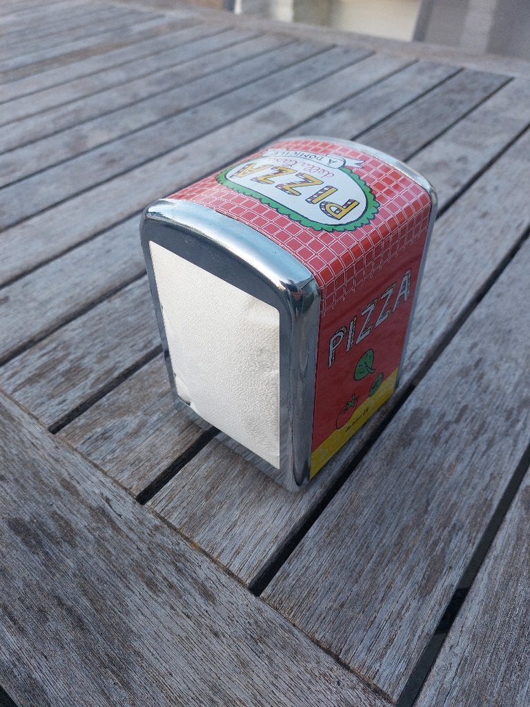 servietteverdeler pizza stijl, Ophalen, Minder dan 50 cm, Zo goed als nieuw, Minder dan 25 cm