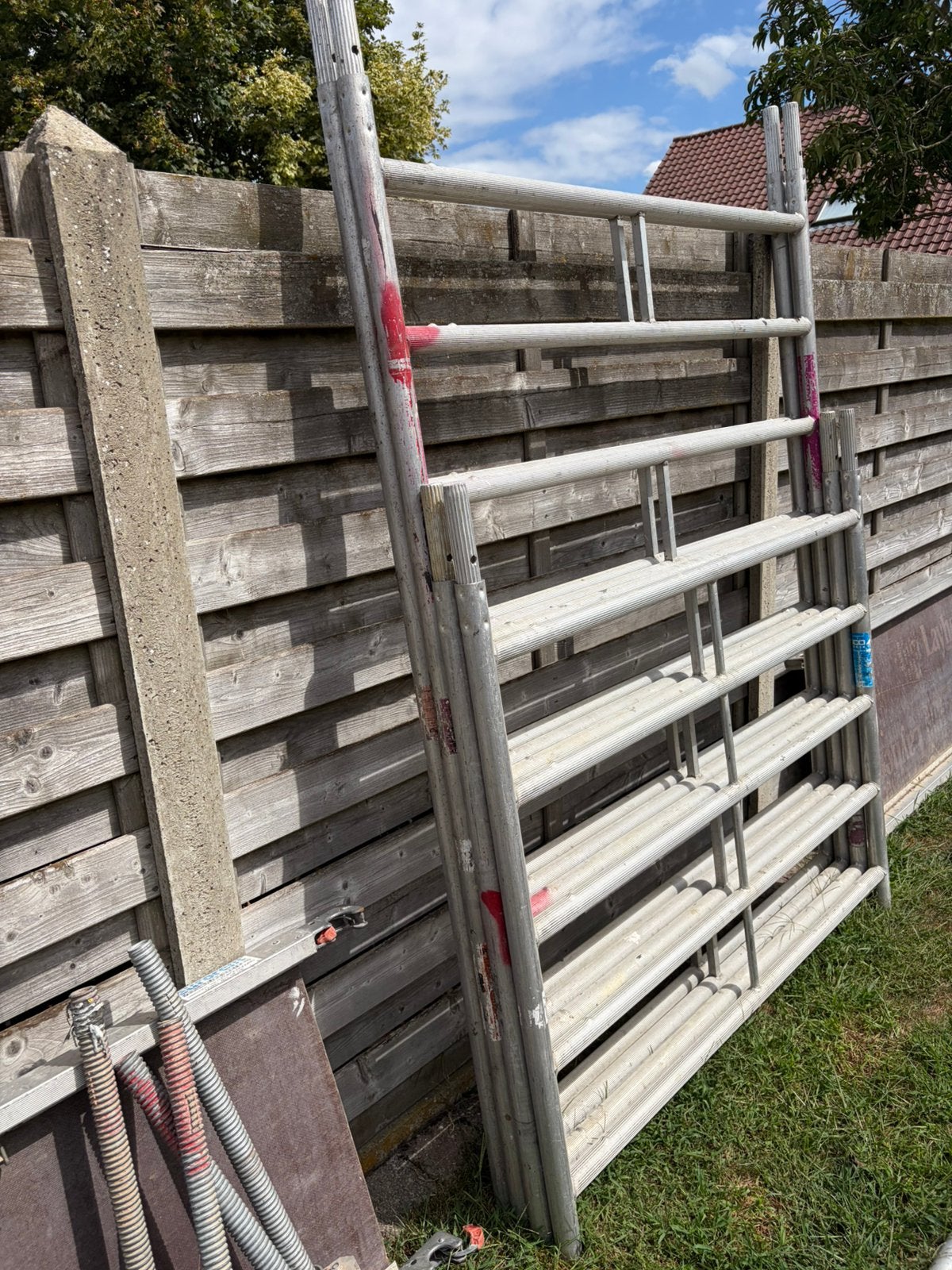 Alluminium stelling Layher, Doe-het-zelf en Bouw, Ophalen, Gebruikt