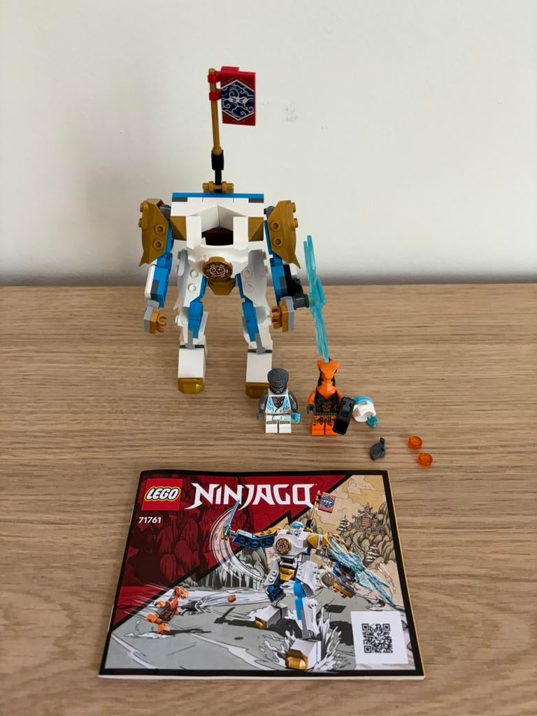 Lego ninjago Zane’s Power Up Mech EVO 71761, Lego, Ophalen of Verzenden, Zo goed als nieuw, Compleet
