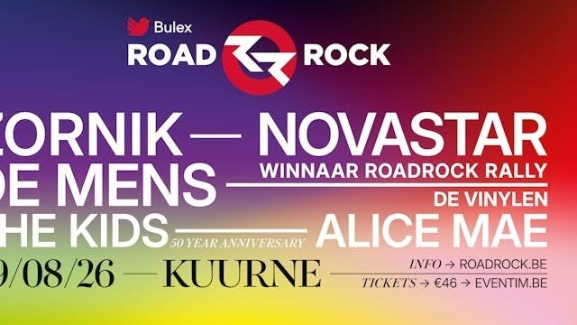 Duoticket Road Rock 29/08/26, Tickets en Kaartjes