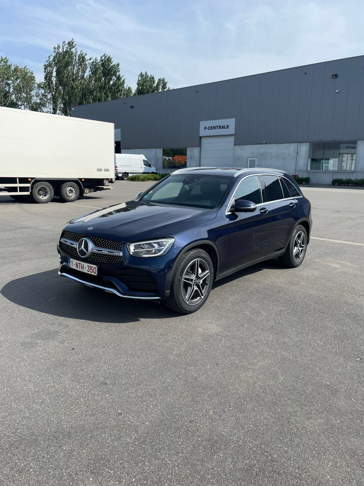 Mercedes Benz GLC 220D 4MATIC AMG-Line, Automaat, Dealer onderhouden, Blauw, GLC