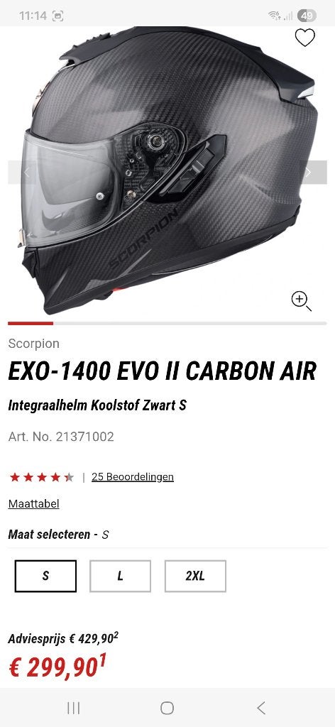 Casque exo evo 2 carbone, Motoren, Heren, XL, Integraalhelm, Ophalen