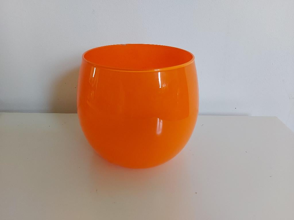Hoes voor oranje glazen pot, Tuin en Terras, Ophalen, Overige materialen, Rond, Binnen