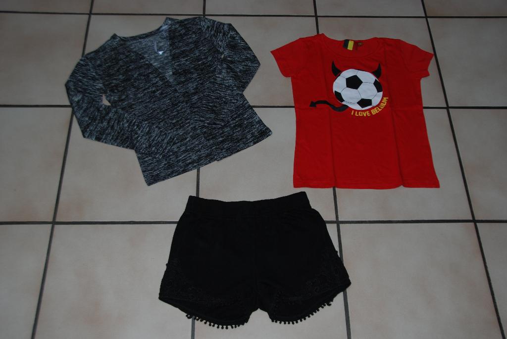 Superbe lot de 3 vêtements assortis pour fille T140 ou 9/10, Enlèvement ou Envoi, Comme neuf, Fille, Ensemble