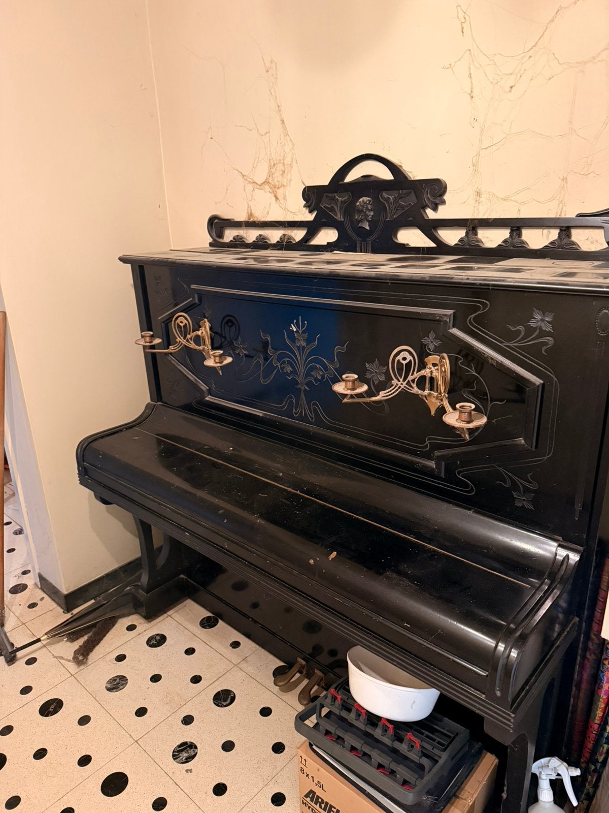Buffetpiano Jaren 20, Musique & Instruments, Enlèvement, Utilisé, Noir, Autres types